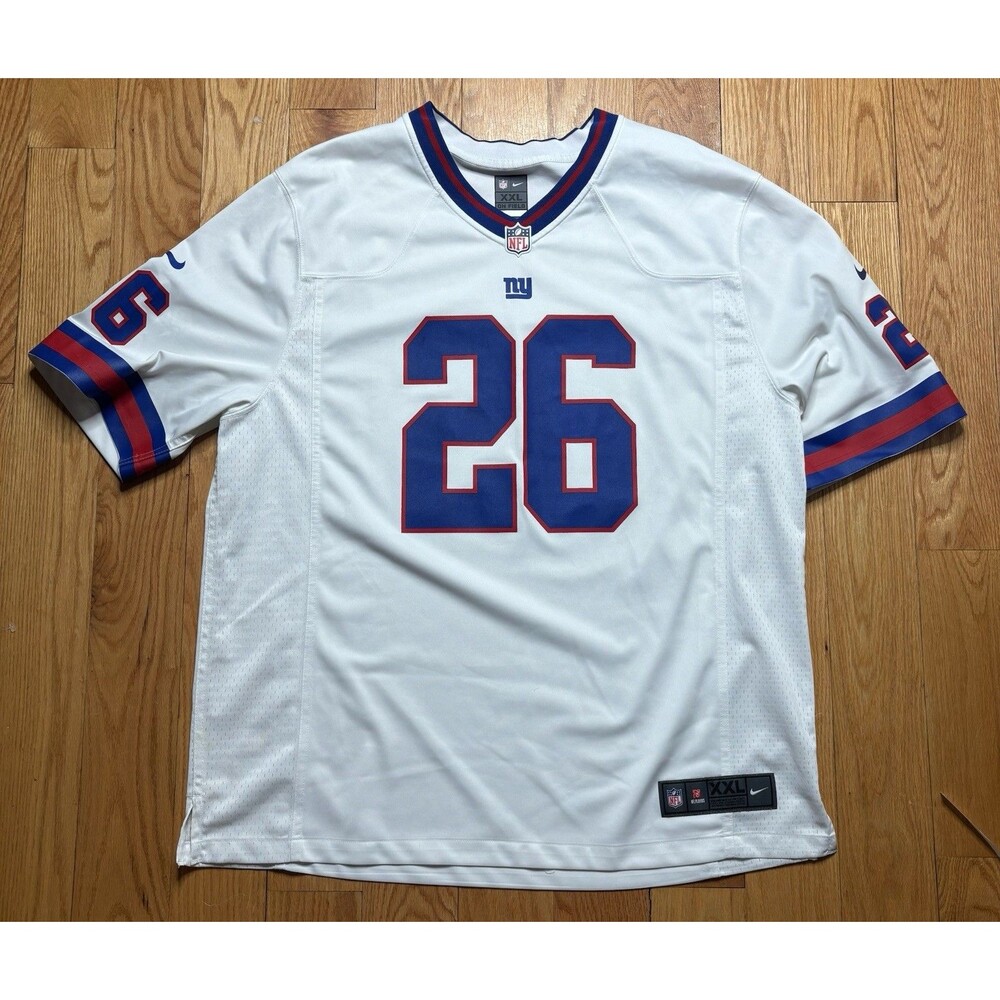 Mens Nike NFL Saquon Barkley White Color Rush New York Giants Jersey Size XXL